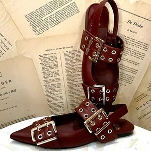 Jeffrey Campbell Brown Buckle Flats